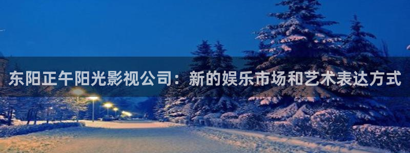 红叶影城电影：东阳正午阳光影视公司：新的娱乐市场和艺术表达方式